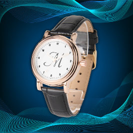 Minimaal enkelvoudig Initiaal Monogram Numeralen Z Horloge