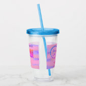 Minimaal enkelvoudig q r code add logo san code na acryl drinkbeker (Links)