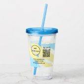 Minimaal enkelvoudig q r code add logo san code na acryl drinkbeker (Achterkant)