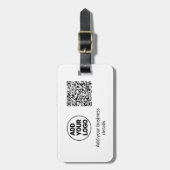 Minimaal enkelvoudig q r code add logo san code na bagagelabel (Voorkant verticaal)
