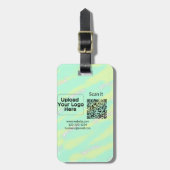Minimaal enkelvoudig q r code add logo san code na bagagelabel (Voorkant verticaal)
