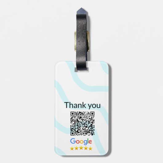 Minimaal enkelvoudig q r code add logo san code na bagagelabel (Achterkant verticaal)