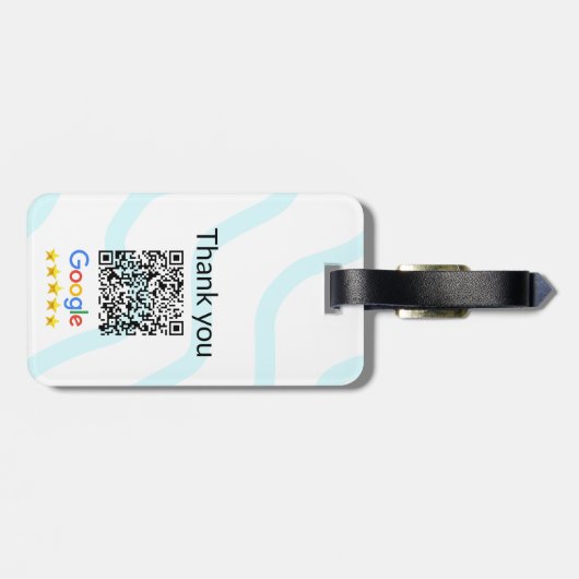 Minimaal enkelvoudig q r code add logo san code na bagagelabel (Achterkant horizontaal)