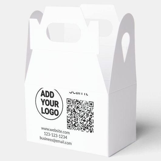 Minimaal enkelvoudig q r code add logo san code na bedankdoosjes (Geopend)