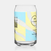 Minimaal enkelvoudig q r code add logo san code na blikvorm glas (Links)