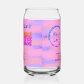 Minimaal enkelvoudig q r code add logo san code na blikvorm glas (Links)
