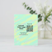 Minimaal enkelvoudig q r code add logo san code na briefkaart (Staand voorkant)
