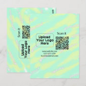 Minimaal enkelvoudig q r code add logo san code na briefkaart (Voorkant / Achterkant)