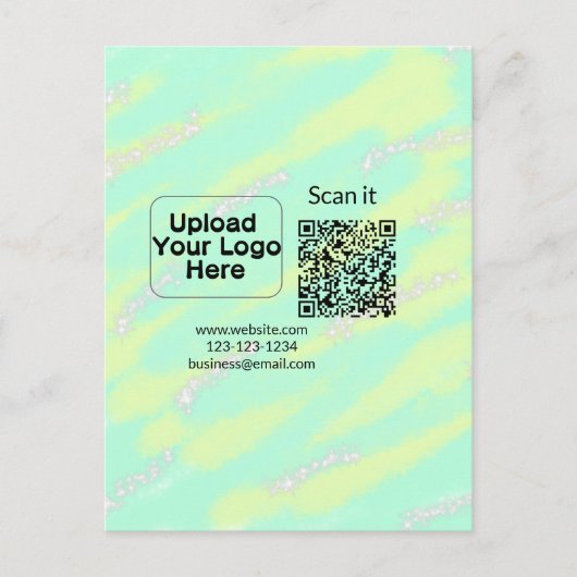 Minimaal enkelvoudig q r code add logo san code na briefkaart (Voorkant)