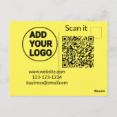 Minimaal enkelvoudig q r code add logo san code na briefkaart (Achterkant)