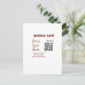 Minimaal enkelvoudig q r code add logo san code na briefkaart (Staand voorkant)