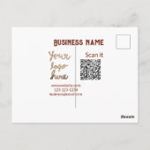 Minimaal enkelvoudig q r code add logo san code na briefkaart (Achterkant)