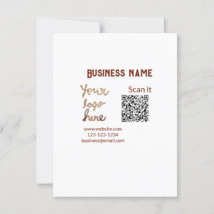 Minimaal enkelvoudig q r code add logo san code na briefkaart