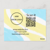 Minimaal enkelvoudig q r code add logo san code na briefkaart (Achterkant)