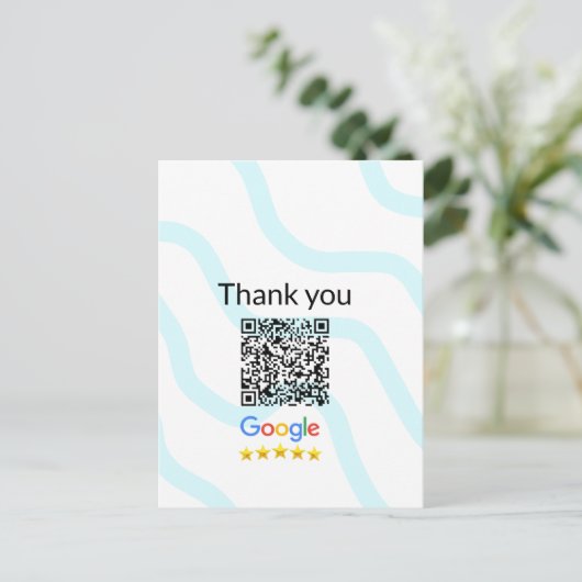 Minimaal enkelvoudig q r code add logo san code na briefkaart (Staand voorkant)