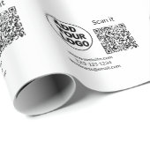 Minimaal enkelvoudig q r code add logo san code na cadeaupapier (Rol Hoek)