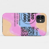Minimaal enkelvoudig q r code add logo san code na Case-Mate iPhone case (Achterkant (horizontaal))