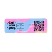 Minimaal enkelvoudig q r code add logo san code na etiket (Voorkant)