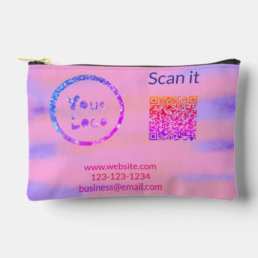 Minimaal enkelvoudig q r code add logo san code na etui (Voorkant)