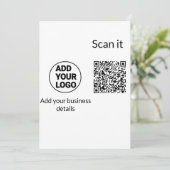 Minimaal enkelvoudig q r code add logo san code na feestdagenkaart (Staand voorkant)