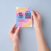 Minimaal enkelvoudig q r code add logo san code na flyer (Hand)