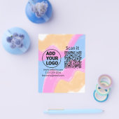 Minimaal enkelvoudig q r code add logo san code na flyer (Enkel)