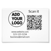 Minimaal enkelvoudig q r code add logo san code na foto afdruk (Voorkant)