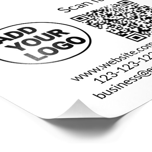 Minimaal enkelvoudig q r code add logo san code na foto afdruk (Hoek)