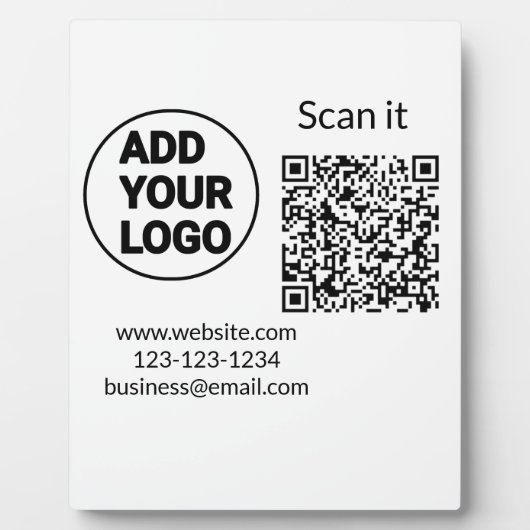 Minimaal enkelvoudig q r code add logo san code na fotoplaat (Voorkant)