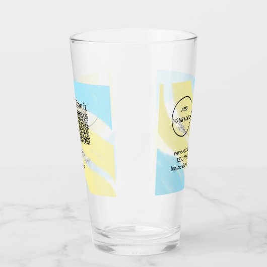 Minimaal enkelvoudig q r code add logo san code na glas (Rechts)