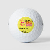 Minimaal enkelvoudig q r code add logo san code na golfballen (Voorkant)