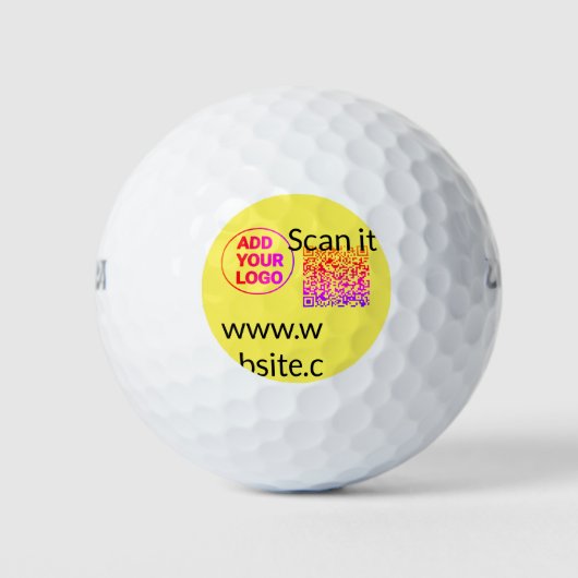 Minimaal enkelvoudig q r code add logo san code na golfballen (Voorkant)