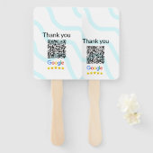 Minimaal enkelvoudig q r code add logo san code na handwaaier (Voorkant en achterkant)