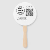 Minimaal enkelvoudig q r code add logo san code na handwaaier (Voorkant)