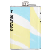 Minimaal enkelvoudig q r code add logo san code na heupfles (Achterkant)