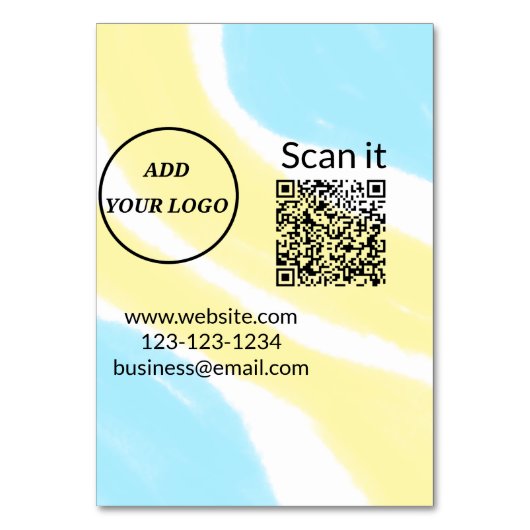 Minimaal enkelvoudig q r code add logo san code na kaart (Voorkant)