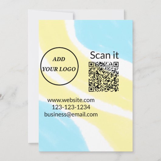 Minimaal enkelvoudig q r code add logo san code na kaart (Voorkant)