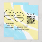 Minimaal enkelvoudig q r code add logo san code na kaart (Voorkant / Achterkant)