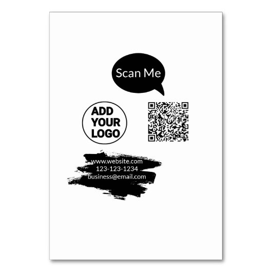 Minimaal enkelvoudig q r code add logo san code na kaart (Voorkant)