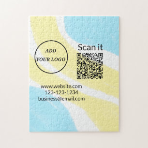 Minimaal enkelvoudig q r code add logo san code na legpuzzel