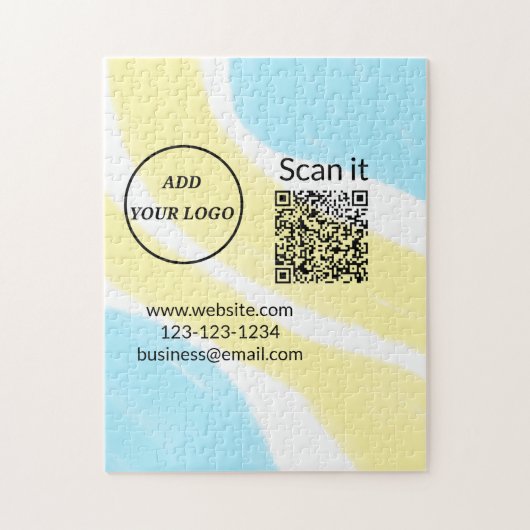 Minimaal enkelvoudig q r code add logo san code na legpuzzel (Verticaal)