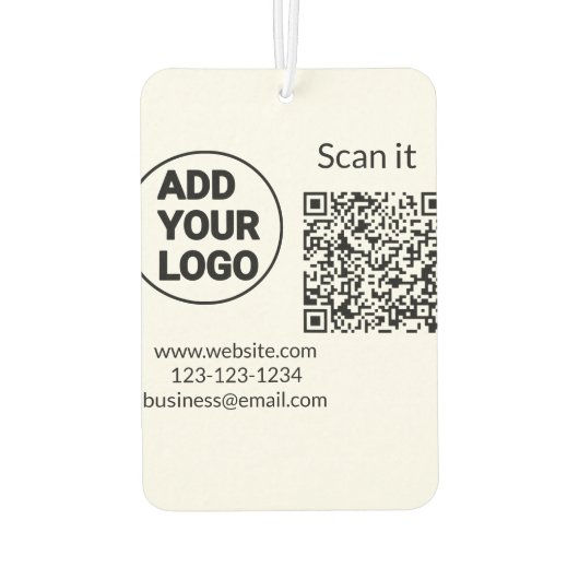 Minimaal enkelvoudig q r code add logo san code na luchtverfrisser (Achterkant)