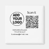 Minimaal enkelvoudig q r code add logo san code na magneet (Voorkant)