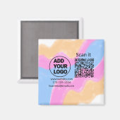 Minimaal enkelvoudig q r code add logo san code na magneet (Voorkant / Achterkant)