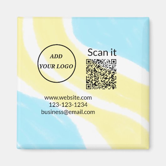 Minimaal enkelvoudig q r code add logo san code na magneet (Voorkant)