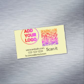Minimaal enkelvoudig q r code add logo san code na magnetisch visitekaartje (Voorbeeld)