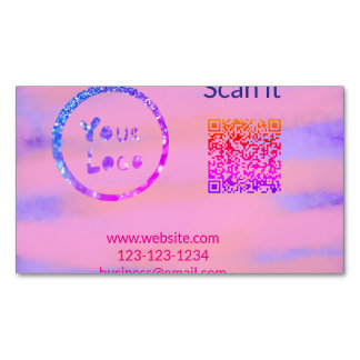 Minimaal enkelvoudig q r code add logo san code na magnetisch visitekaartje
