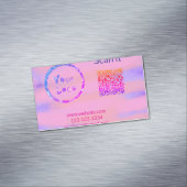 Minimaal enkelvoudig q r code add logo san code na magnetisch visitekaartje (Voorbeeld)