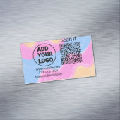 Minimaal enkelvoudig q r code add logo san code na magnetisch visitekaartje (Voorbeeld)