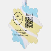 Minimaal enkelvoudig q r code add logo san code na ornament kaart (Links)